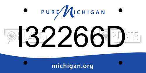 I32266D Michigan License Plate