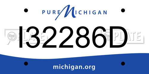I32286D Michigan License Plate