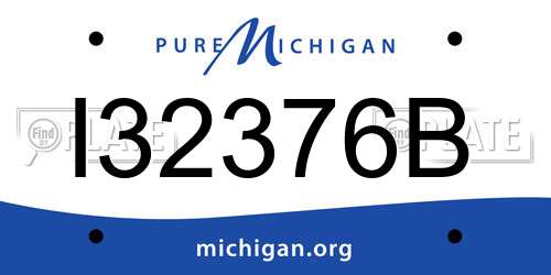 I32376B Michigan License Plate