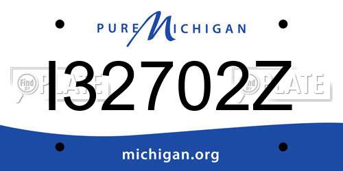 I32702Z Michigan License Plate