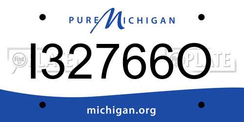 I32766O Michigan License Plate