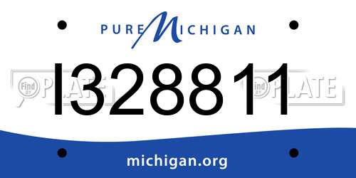 I328811 Michigan License Plate