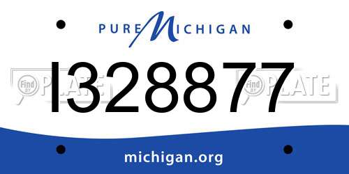 I328877 Michigan License Plate
