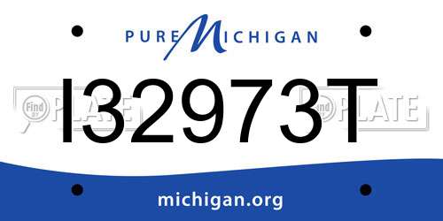 I32973T Michigan License Plate