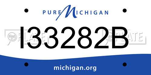 I33282B Michigan License Plate