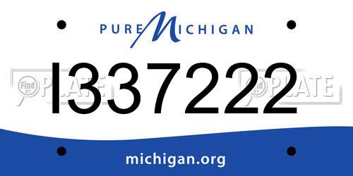 I337222 Michigan License Plate