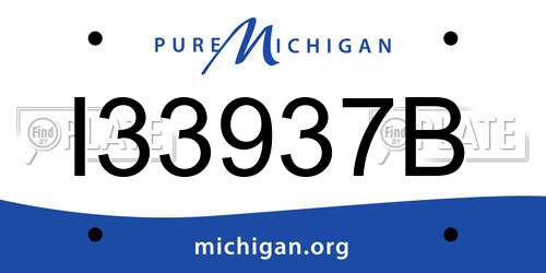 I33937B Michigan License Plate