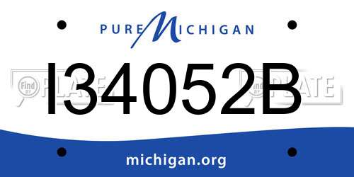 I34052B Michigan License Plate