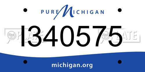 I340575 Michigan License Plate