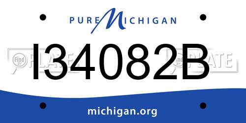 I34082B Michigan License Plate