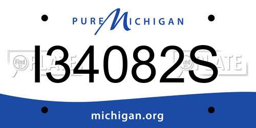 I34082S Michigan License Plate
