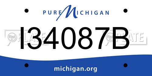 I34087B Michigan License Plate