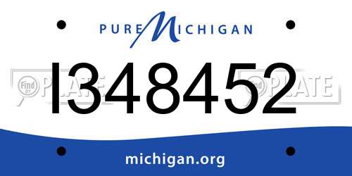 I348452 Michigan License Plate