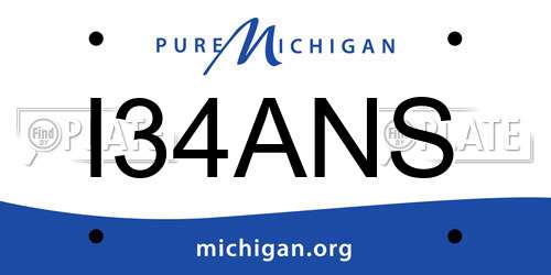 I34ANS Michigan License Plate