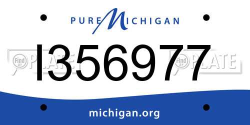I356977 Michigan License Plate