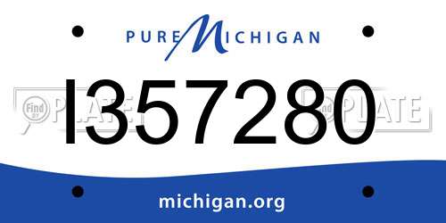 I357280 Michigan License Plate