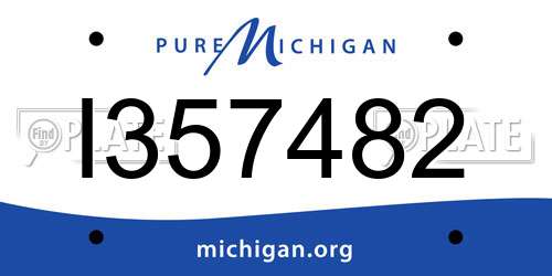I357482 Michigan License Plate
