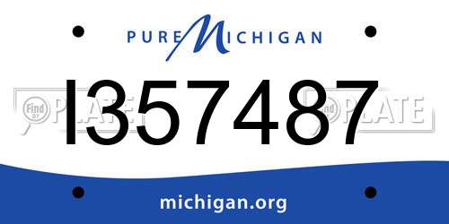 I357487 Michigan License Plate