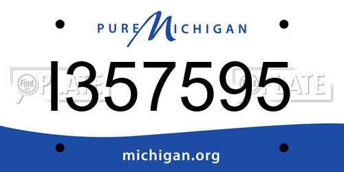 I357595 Michigan License Plate