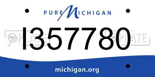 I357780 Michigan License Plate