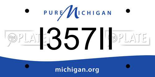 I357II Michigan License Plate