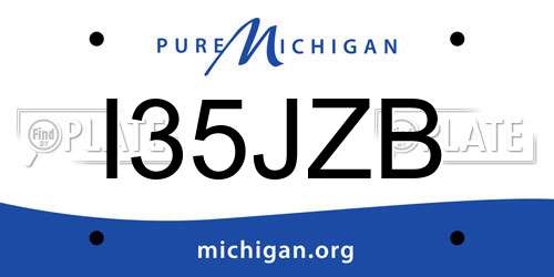 I35JZB Michigan License Plate