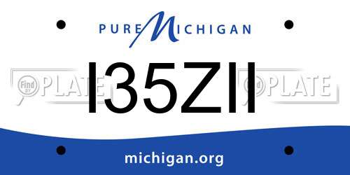 I35ZII Michigan License Plate