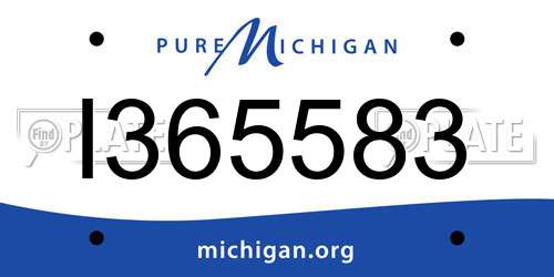 I365583 Michigan License Plate