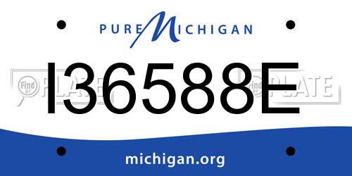 I36588E Michigan License Plate