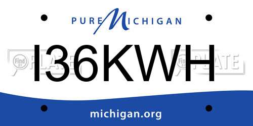 I36KWH Michigan License Plate