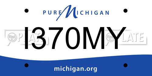 I370MY Michigan License Plate