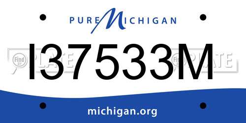 I37533M Michigan License Plate