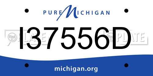 I37556D Michigan License Plate