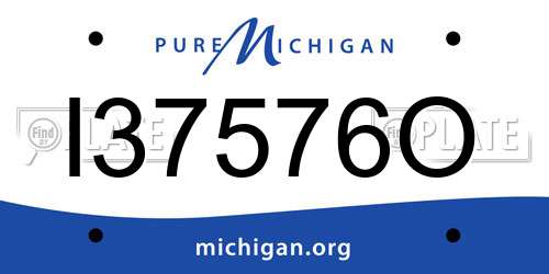 I37576O Michigan License Plate