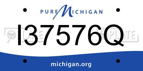 I37576Q Michigan License Plate