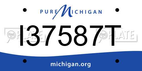 I37587T Michigan License Plate