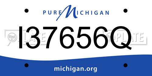 I37656Q Michigan License Plate