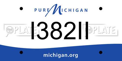 I382II Michigan License Plate
