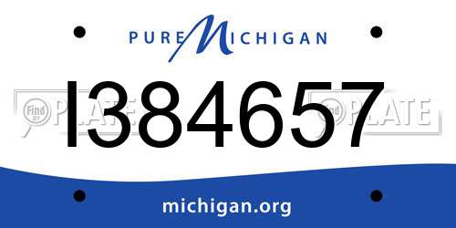 I384657 Michigan License Plate
