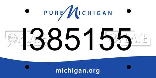 I385155 Michigan License Plate