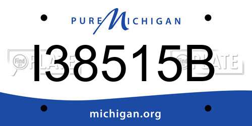 I38515B Michigan License Plate