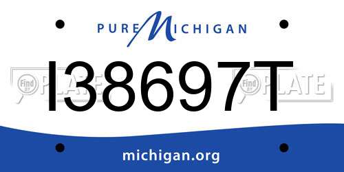 I38697T Michigan License Plate