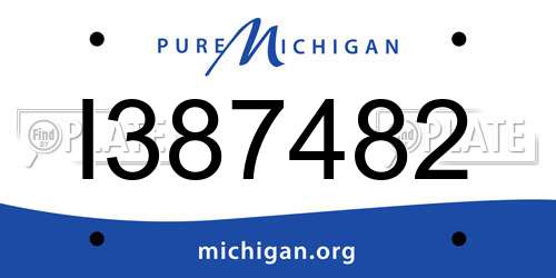 I387482 Michigan License Plate