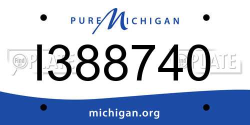 I388740 Michigan License Plate