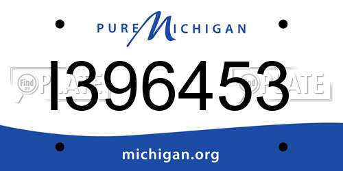I396453 Michigan License Plate