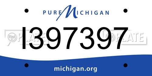 I397397 Michigan License Plate