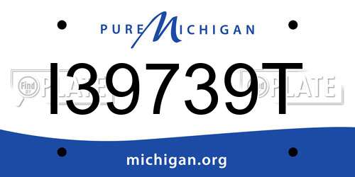 I39739T Michigan License Plate