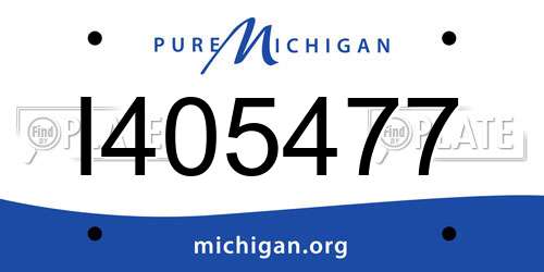 I405477 Michigan License Plate