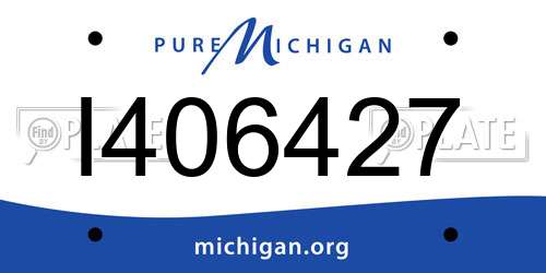 I406427 Michigan License Plate