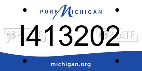 I413202 Michigan License Plate
